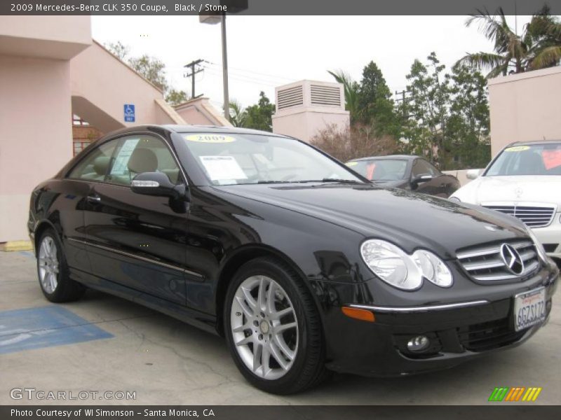Black / Stone 2009 Mercedes-Benz CLK 350 Coupe