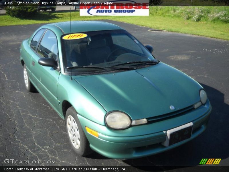 Alpine Green Pearl / Agate 1999 Plymouth Neon Highline Coupe