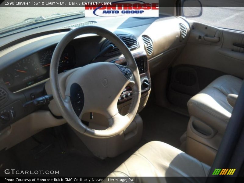 Dark Slate Pearl / Camel 1998 Chrysler Town & Country LXi