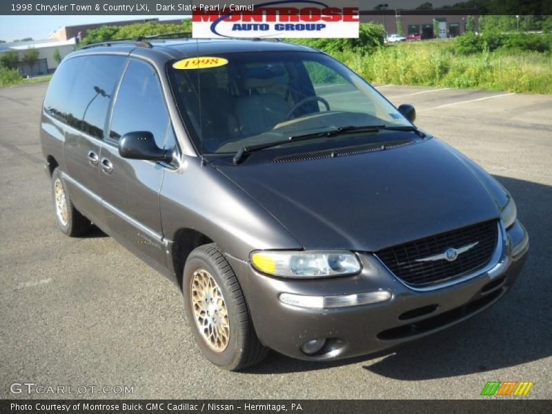 Dark Slate Pearl / Camel 1998 Chrysler Town & Country LXi