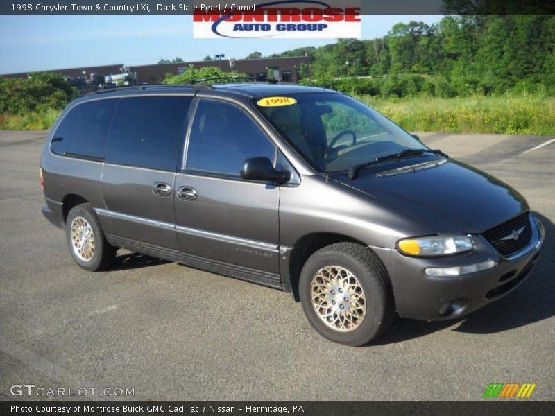 Dark Slate Pearl / Camel 1998 Chrysler Town & Country LXi