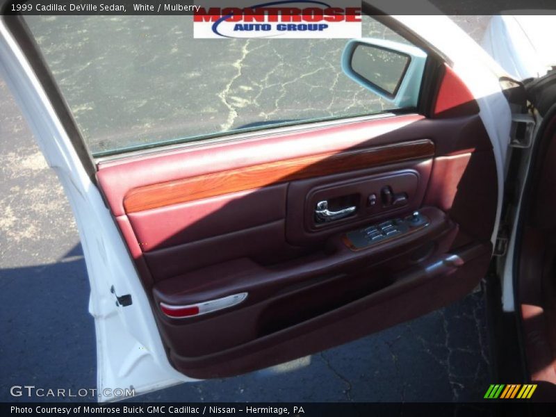 White / Mulberry 1999 Cadillac DeVille Sedan