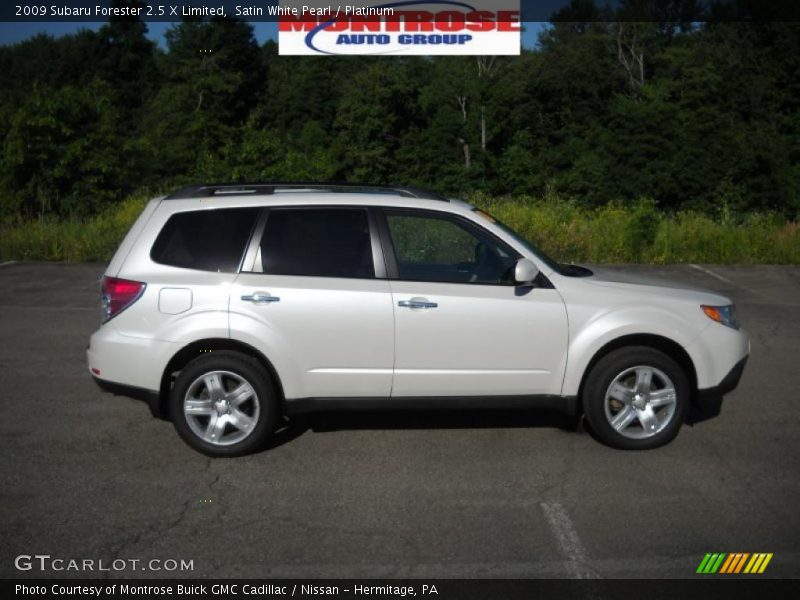 Satin White Pearl / Platinum 2009 Subaru Forester 2.5 X Limited