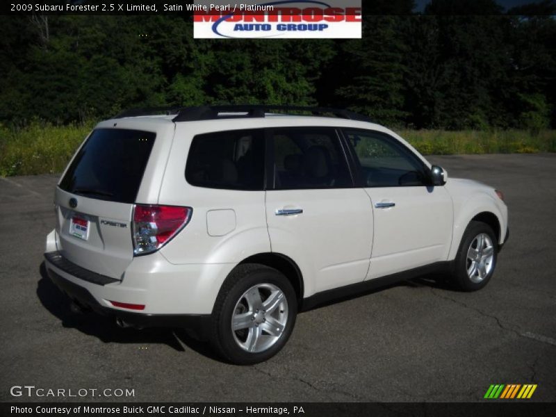 Satin White Pearl / Platinum 2009 Subaru Forester 2.5 X Limited