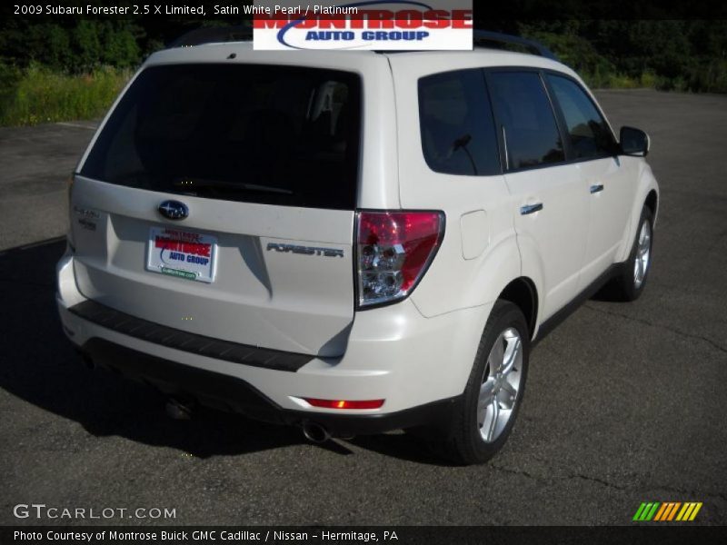 Satin White Pearl / Platinum 2009 Subaru Forester 2.5 X Limited