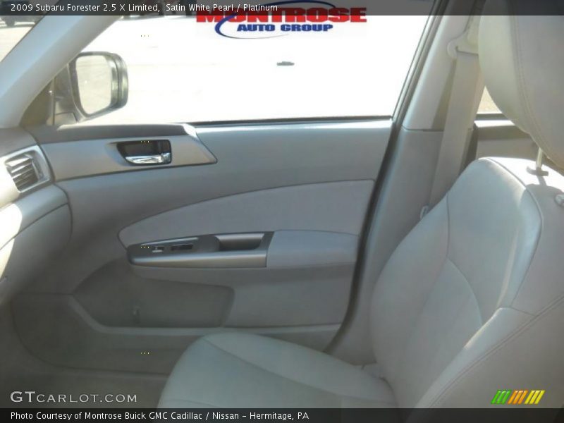 Satin White Pearl / Platinum 2009 Subaru Forester 2.5 X Limited