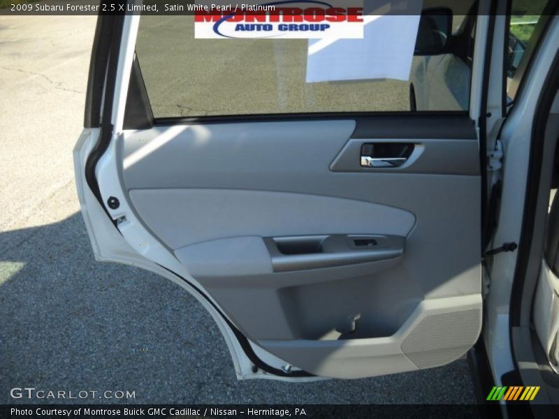 Satin White Pearl / Platinum 2009 Subaru Forester 2.5 X Limited