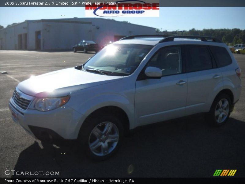 Satin White Pearl / Platinum 2009 Subaru Forester 2.5 X Limited
