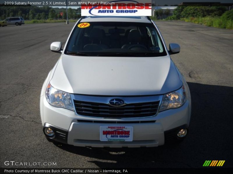 Satin White Pearl / Platinum 2009 Subaru Forester 2.5 X Limited