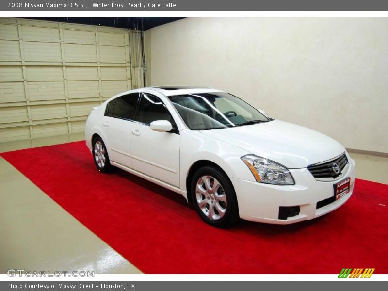 Winter Frost Pearl / Cafe Latte 2008 Nissan Maxima 3.5 SL