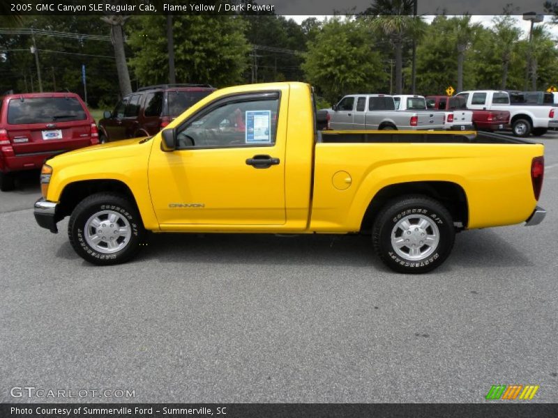 Flame Yellow / Dark Pewter 2005 GMC Canyon SLE Regular Cab