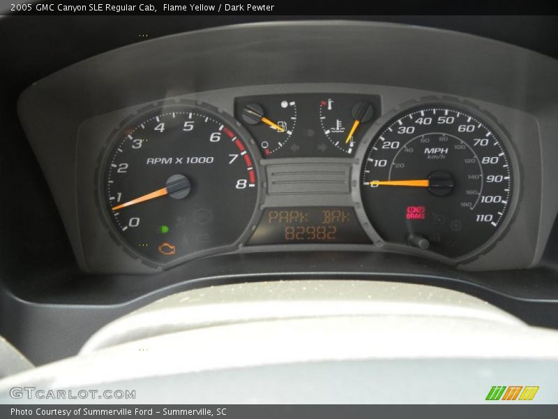 Flame Yellow / Dark Pewter 2005 GMC Canyon SLE Regular Cab