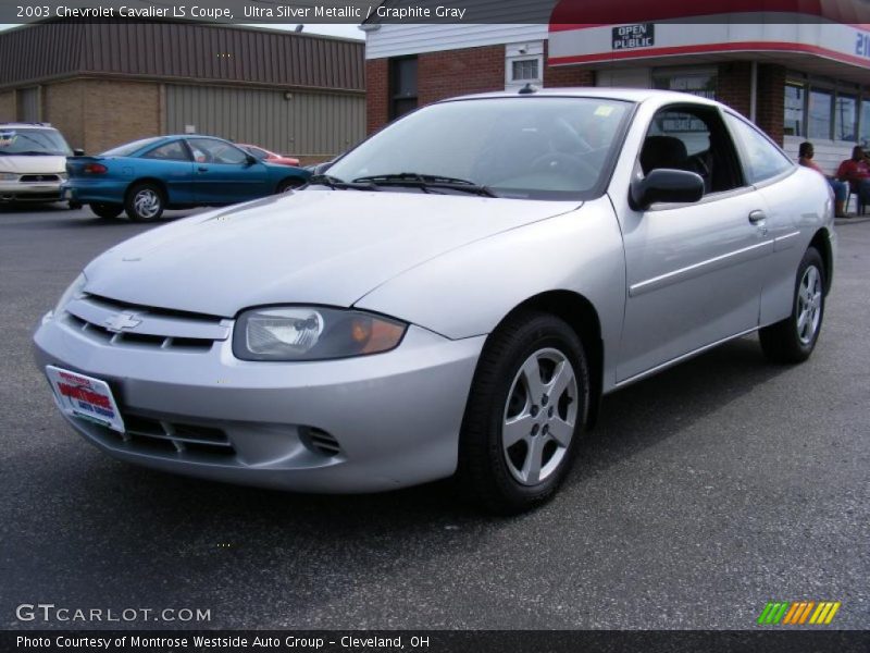 Ultra Silver Metallic / Graphite Gray 2003 Chevrolet Cavalier LS Coupe