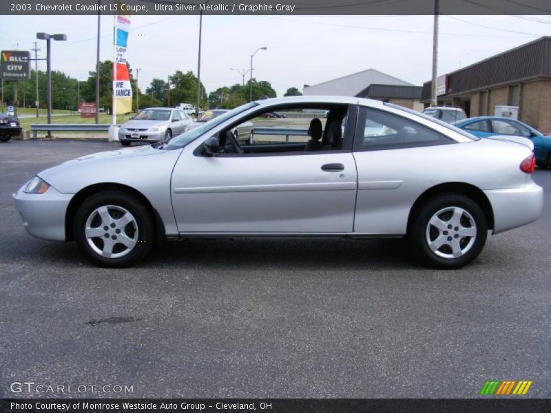Ultra Silver Metallic / Graphite Gray 2003 Chevrolet Cavalier LS Coupe
