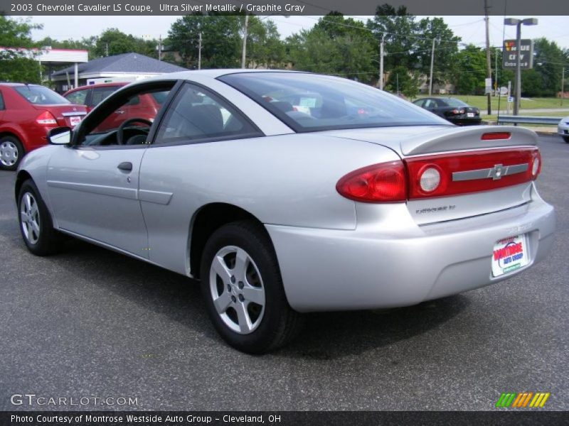 Ultra Silver Metallic / Graphite Gray 2003 Chevrolet Cavalier LS Coupe