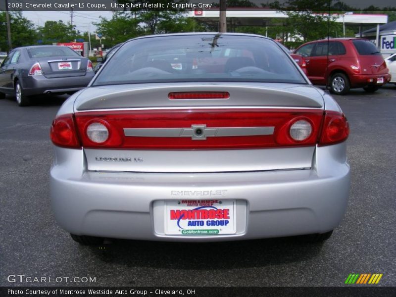 Ultra Silver Metallic / Graphite Gray 2003 Chevrolet Cavalier LS Coupe