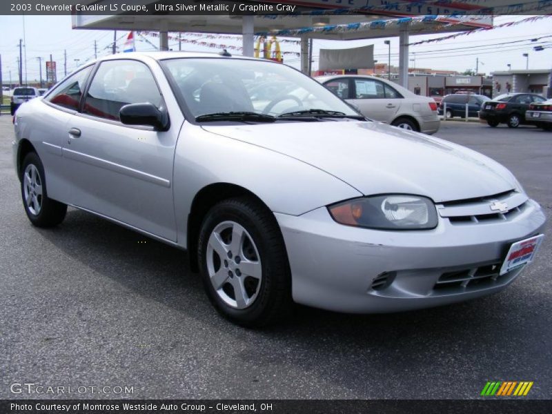 Ultra Silver Metallic / Graphite Gray 2003 Chevrolet Cavalier LS Coupe