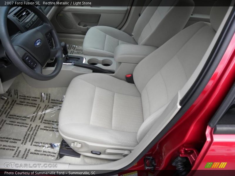Redfire Metallic / Light Stone 2007 Ford Fusion SE
