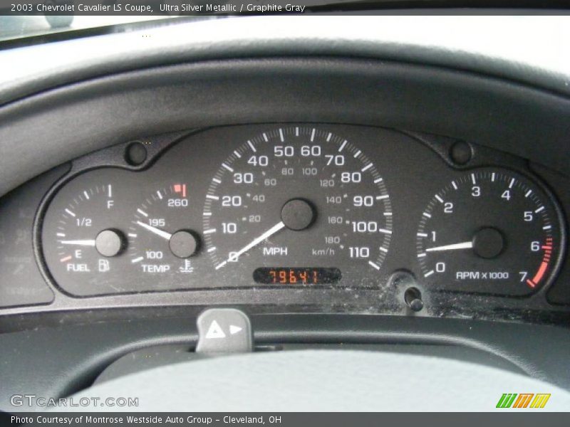 Ultra Silver Metallic / Graphite Gray 2003 Chevrolet Cavalier LS Coupe