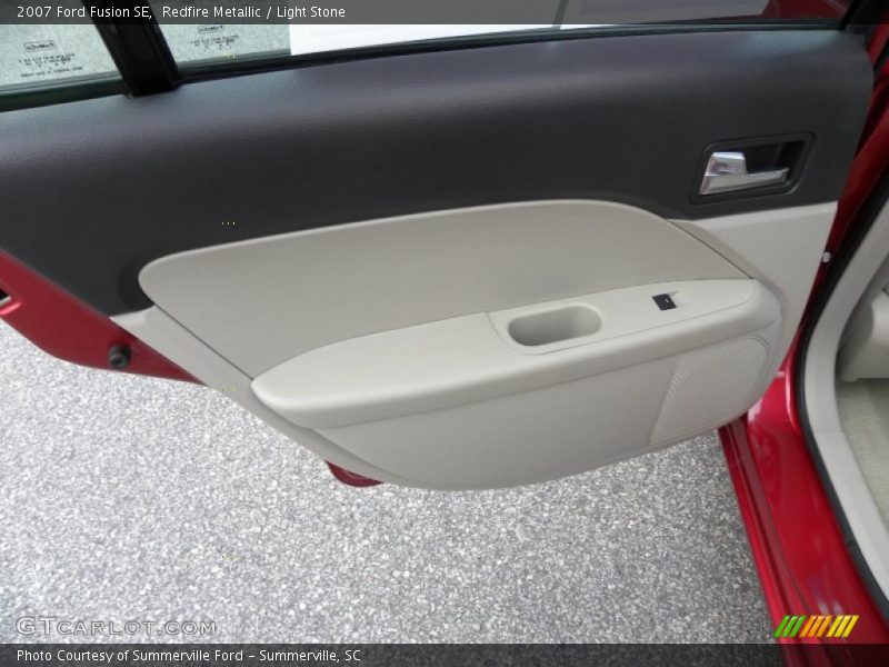 Redfire Metallic / Light Stone 2007 Ford Fusion SE