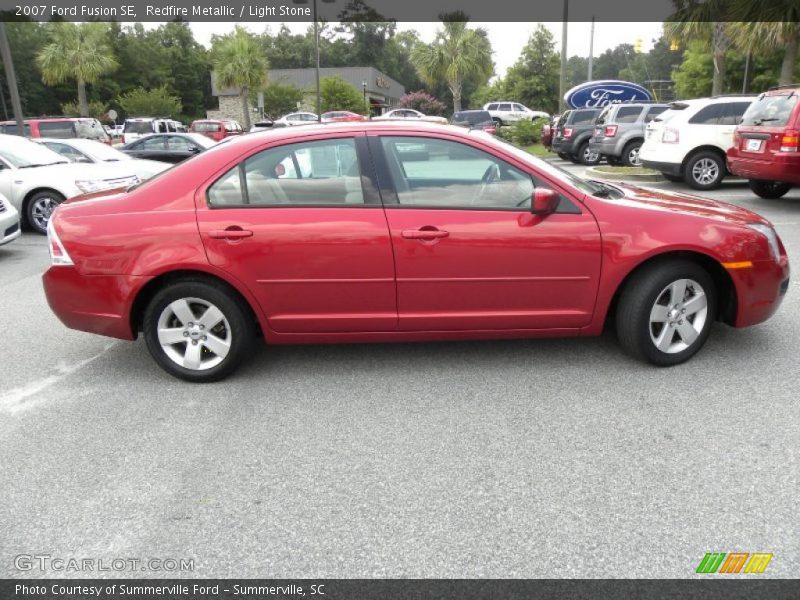 Redfire Metallic / Light Stone 2007 Ford Fusion SE