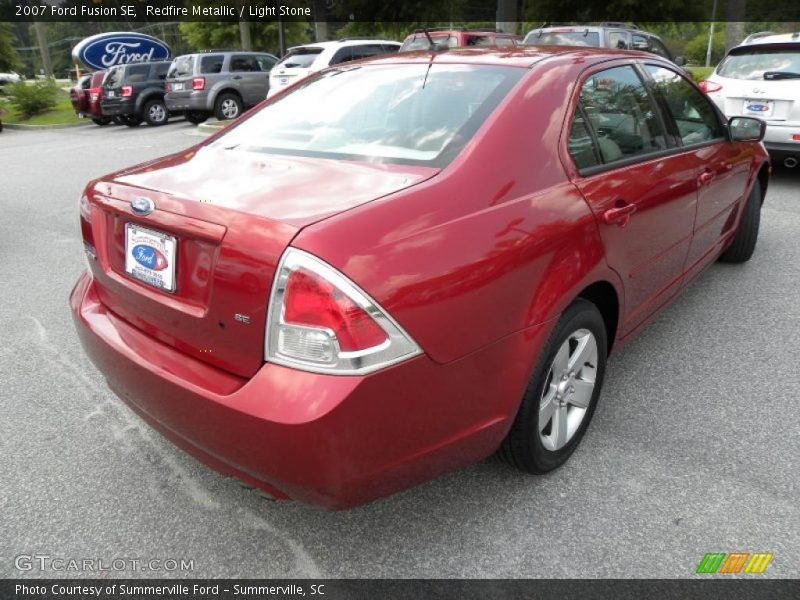 Redfire Metallic / Light Stone 2007 Ford Fusion SE