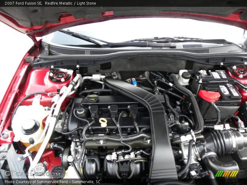 Redfire Metallic / Light Stone 2007 Ford Fusion SE