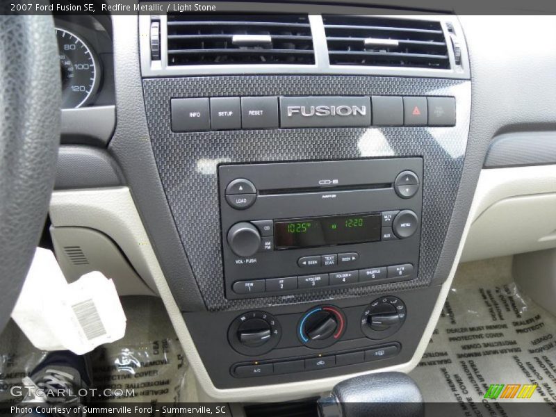 Redfire Metallic / Light Stone 2007 Ford Fusion SE