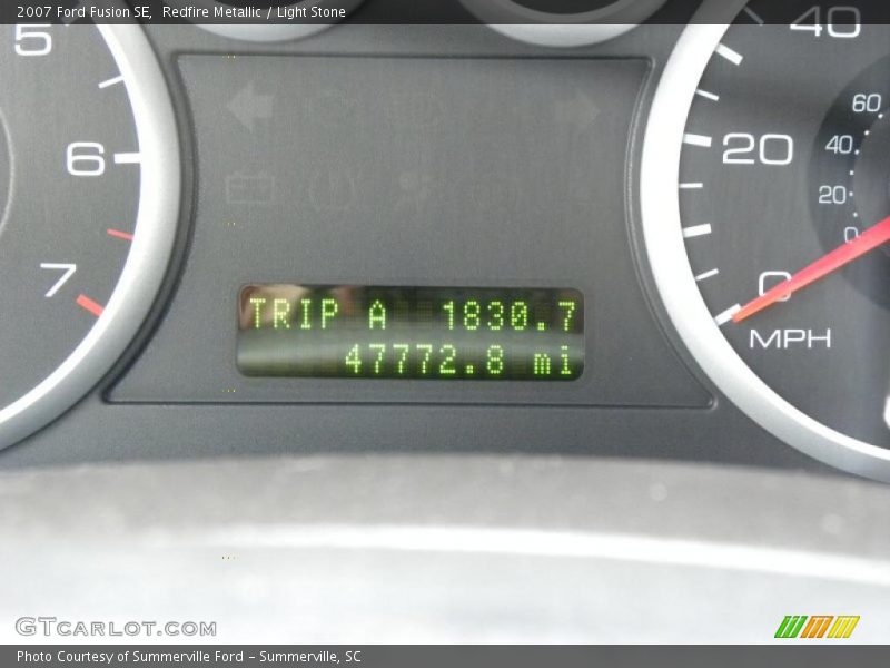 Redfire Metallic / Light Stone 2007 Ford Fusion SE