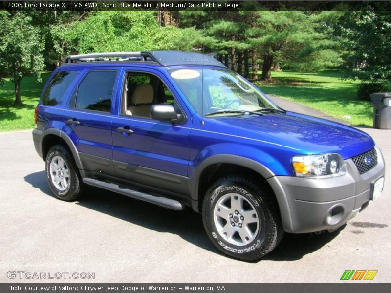 Sonic Blue Metallic / Medium/Dark Pebble Beige 2005 Ford Escape XLT V6 4WD
