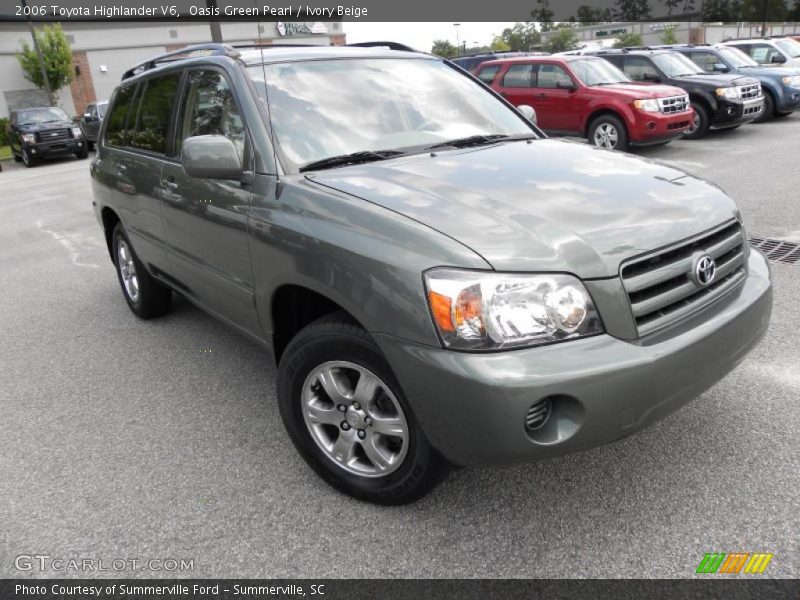 Oasis Green Pearl / Ivory Beige 2006 Toyota Highlander V6
