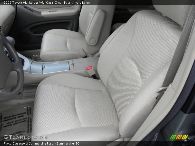 Oasis Green Pearl / Ivory Beige 2006 Toyota Highlander V6