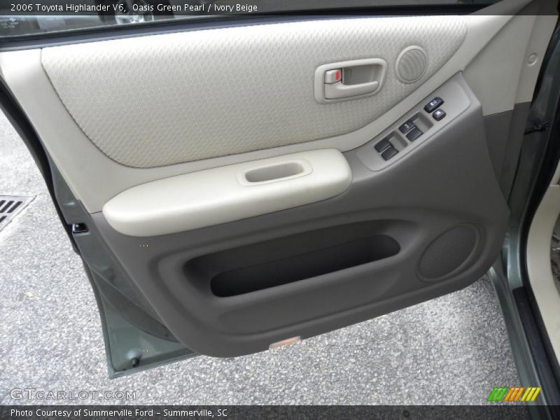 Oasis Green Pearl / Ivory Beige 2006 Toyota Highlander V6