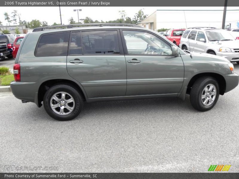 Oasis Green Pearl / Ivory Beige 2006 Toyota Highlander V6