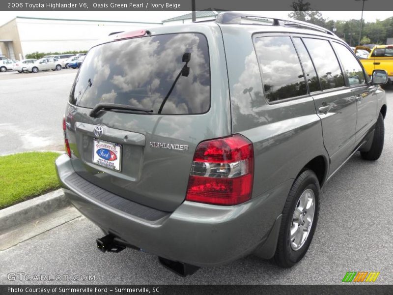 Oasis Green Pearl / Ivory Beige 2006 Toyota Highlander V6