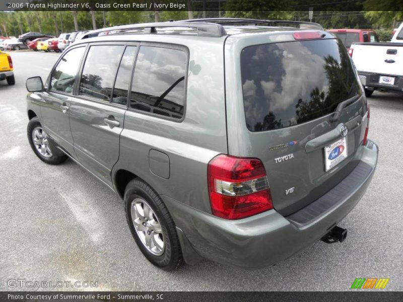Oasis Green Pearl / Ivory Beige 2006 Toyota Highlander V6
