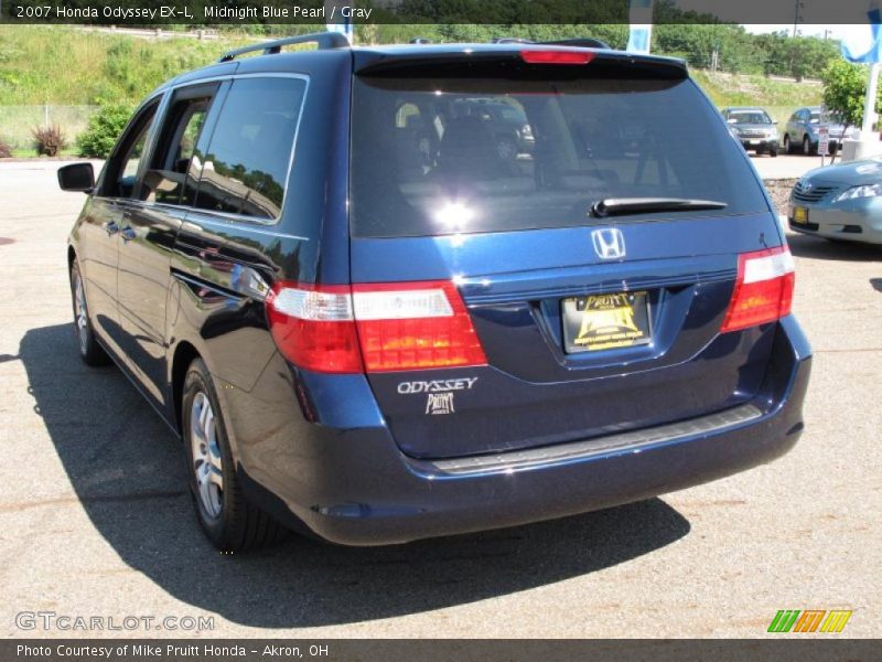 Midnight Blue Pearl / Gray 2007 Honda Odyssey EX-L