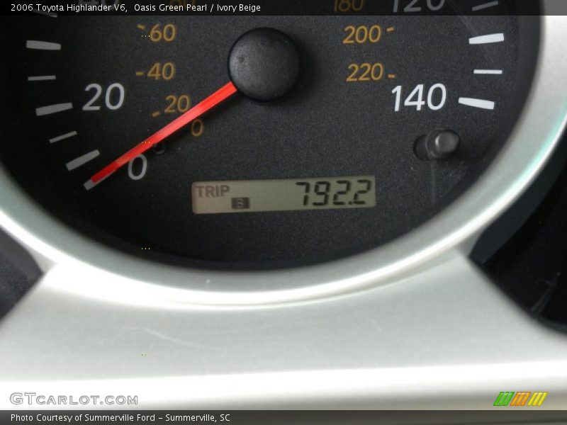 Oasis Green Pearl / Ivory Beige 2006 Toyota Highlander V6