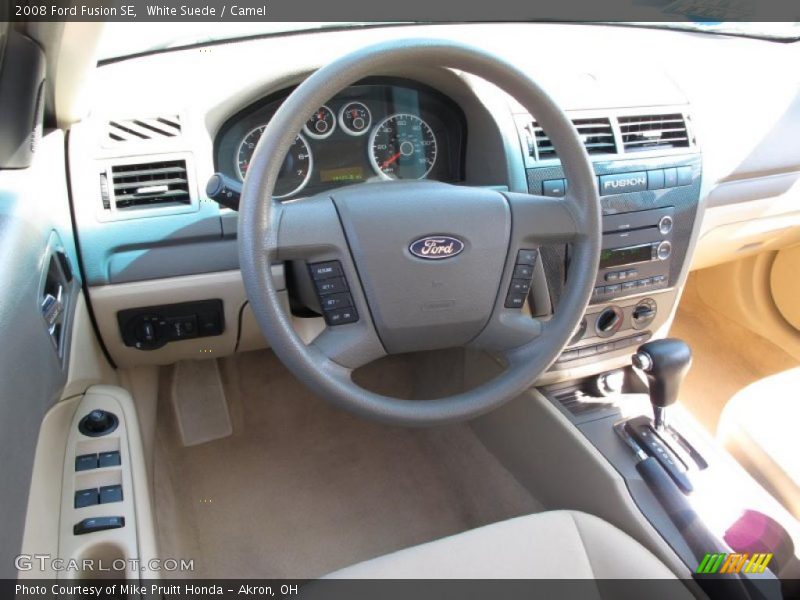 White Suede / Camel 2008 Ford Fusion SE