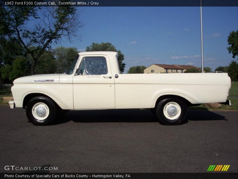 Corinthian White / Grey 1962 Ford F100 Custom Cab
