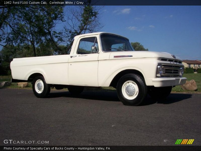 Corinthian White / Grey 1962 Ford F100 Custom Cab