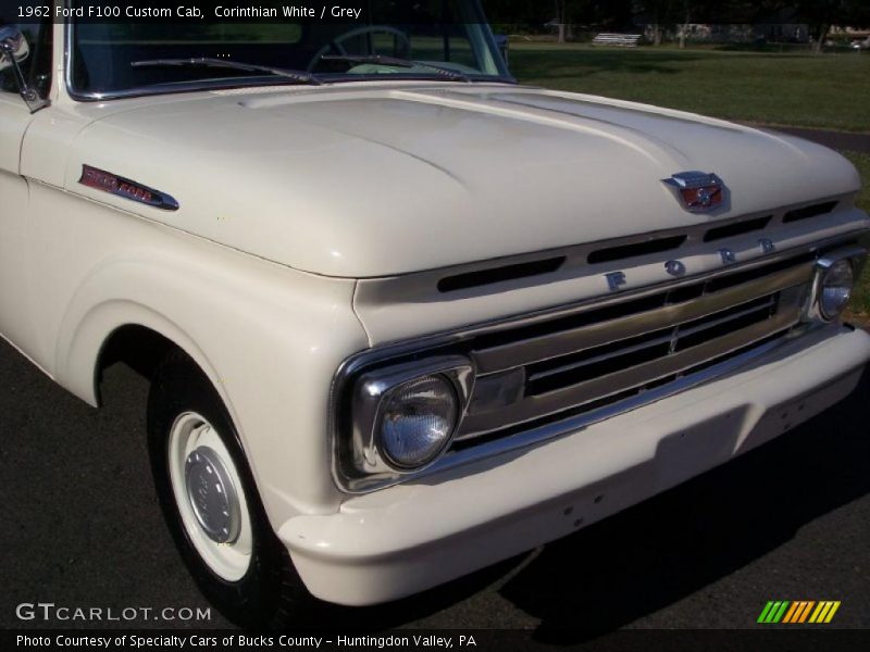 Corinthian White / Grey 1962 Ford F100 Custom Cab