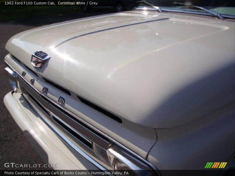 Corinthian White / Grey 1962 Ford F100 Custom Cab