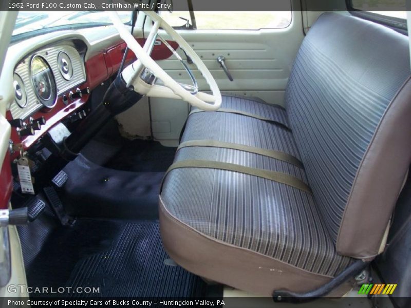 Corinthian White / Grey 1962 Ford F100 Custom Cab