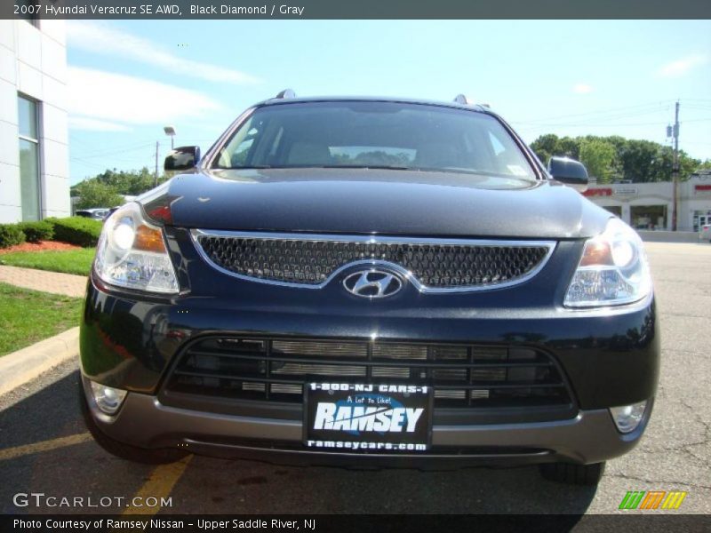 Black Diamond / Gray 2007 Hyundai Veracruz SE AWD