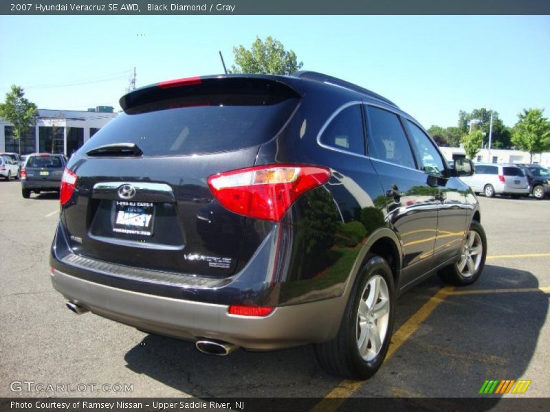 Black Diamond / Gray 2007 Hyundai Veracruz SE AWD