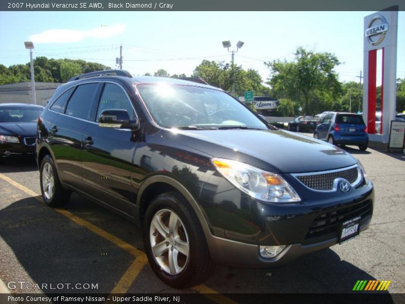 Black Diamond / Gray 2007 Hyundai Veracruz SE AWD