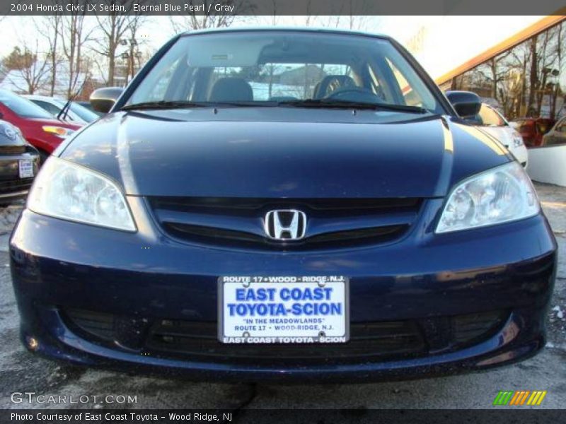 Eternal Blue Pearl / Gray 2004 Honda Civic LX Sedan