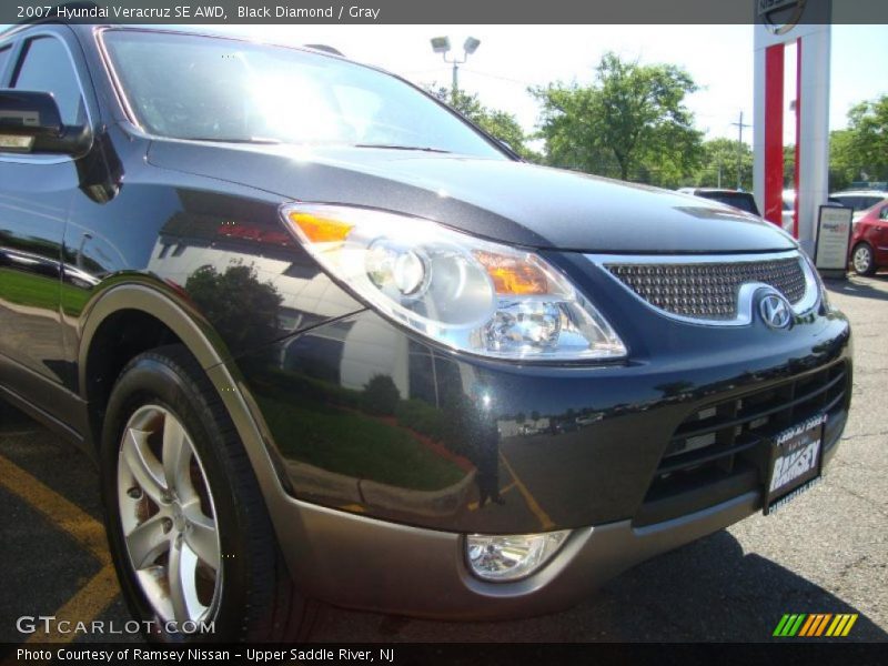 Black Diamond / Gray 2007 Hyundai Veracruz SE AWD