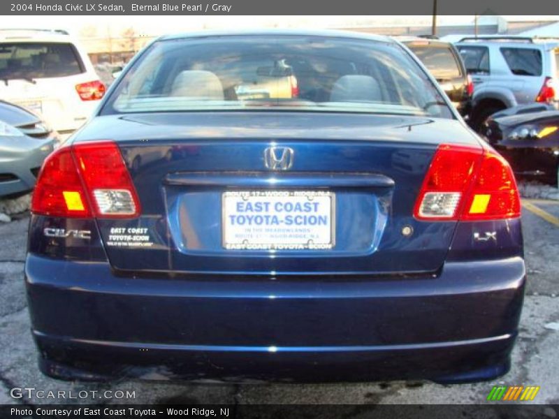 Eternal Blue Pearl / Gray 2004 Honda Civic LX Sedan